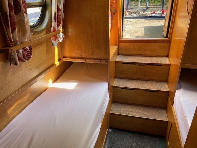 Rearmost cabin, made as single beds