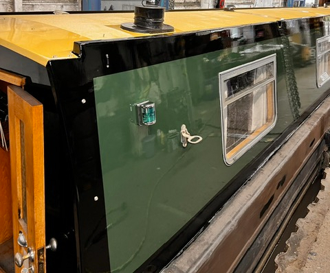 Semi-Traditional Style Boat, front of cabin.